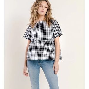 TRADLANDS NICO SHORT SLEEVE SHIRT BLACK GINGHAM